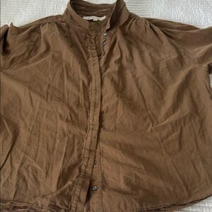 Xirena sz m women’s button up  Brown Shirt 100%Cotton